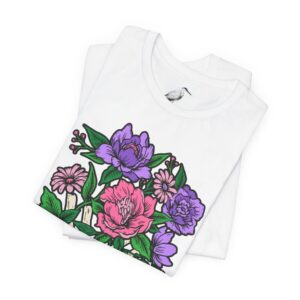 Floral Skull Tee — Rose & Skeleton Graphic T-Shirt - Image 3