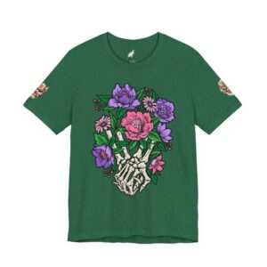 Floral Skull Tee — Rose & Skeleton Graphic T-Shirt - Image 14
