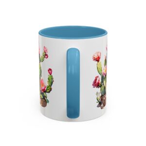 Cactus Blossom Accent Coffee Mug — Floral Prickly Pear Design (11/15oz) - Image 4