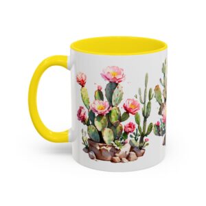 Cactus Blossom Accent Coffee Mug — Floral Prickly Pear Design (11/15oz) - Image 39