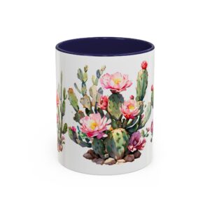 Cactus Blossom Accent Coffee Mug — Floral Prickly Pear Design (11/15oz) - Image 9
