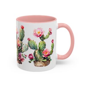 Cactus Blossom Accent Coffee Mug — Floral Prickly Pear Design (11/15oz) - Image 14