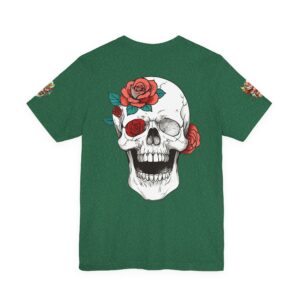 Floral Skull Tee — Rose & Skeleton Graphic T-Shirt - Image 15