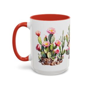 Cactus Blossom Accent Coffee Mug — Floral Prickly Pear Design (11/15oz) - Image 31