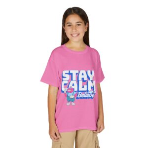Stay Calm and Believe Youth T‑Shirt — 'Be The Calm' Positive Kids Tee - Image 20