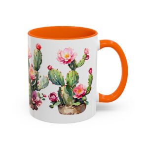 Cactus Blossom Accent Coffee Mug — Floral Prickly Pear Design (11/15oz) - Image 34