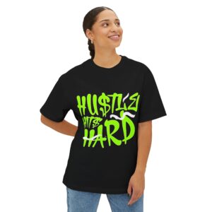 Neon Green 'HUTLE HITS HARD' & 'BLESSED' T‑Shirt - Image 5