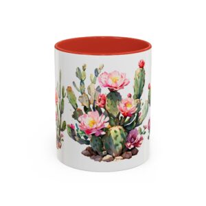 Cactus Blossom Accent Coffee Mug — Floral Prickly Pear Design (11/15oz) - Image 17