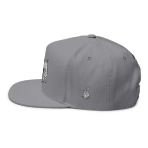 Skull Trio Embroidered Flat Bill Cap - Image 12