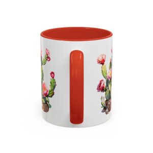 Cactus Blossom Accent Coffee Mug — Floral Prickly Pear Design (11/15oz) - Image 20