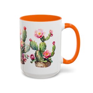 Cactus Blossom Accent Coffee Mug — Floral Prickly Pear Design (11/15oz) - Image 42
