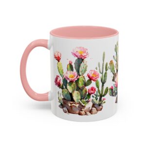 Cactus Blossom Accent Coffee Mug — Floral Prickly Pear Design (11/15oz) - Image 15