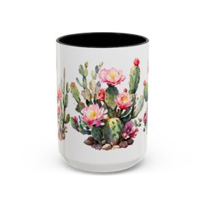 Cactus Blossom Accent Coffee Mug — Floral Prickly Pear Design (11/15oz) - Image 21
