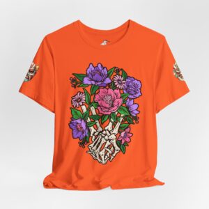 Floral Skull Tee — Rose & Skeleton Graphic T-Shirt - Image 9