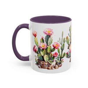 Cactus Blossom Accent Coffee Mug — Floral Prickly Pear Design (11/15oz) - Image 55
