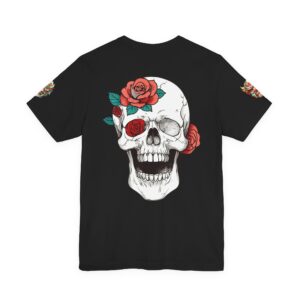 Floral Skull Tee — Rose & Skeleton Graphic T-Shirt - Image 11