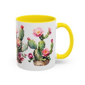 Cactus Blossom Accent Coffee Mug — Floral Prickly Pear Design (11/15oz) - Image 38