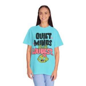 Quiet Minds Think Loudest Graphic T-Shirt — Cute Zombie Cartoon Tee - Image 14