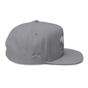 Skull Trio Embroidered Flat Bill Cap - Image 13
