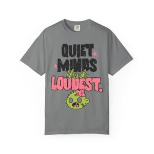 Quiet Minds Think Loudest Graphic T-Shirt — Cute Zombie Cartoon Tee - Image 12
