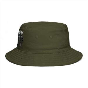 Bucket Hat — Vintage Anthropomorphic Cat Band Illustration - Image 11