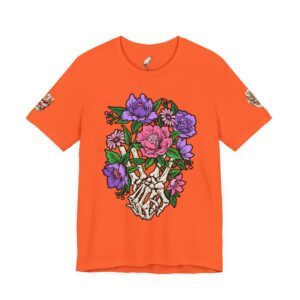 Floral Skull Tee — Rose & Skeleton Graphic T-Shirt - Image 6