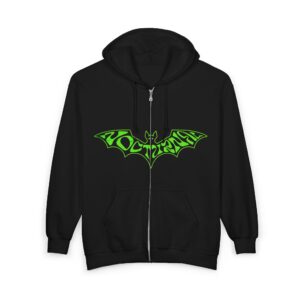 Soul Stitcx Bat Zip Hoodie — Neon Green Goth Streetwear - Image 4