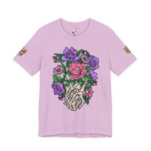 Floral Skull Tee — Rose & Skeleton Graphic T-Shirt - Image 18