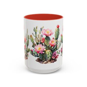 Cactus Blossom Accent Coffee Mug — Floral Prickly Pear Design (11/15oz) - Image 29