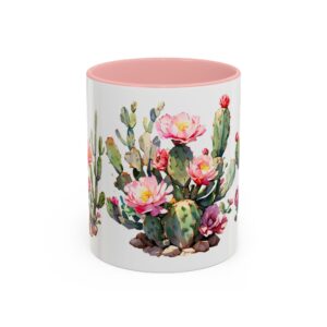 Cactus Blossom Accent Coffee Mug — Floral Prickly Pear Design (11/15oz) - Image 13