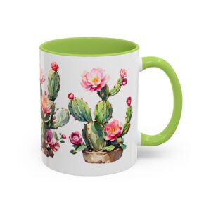 Cactus Blossom Accent Coffee Mug — Floral Prickly Pear Design (11/15oz) - Image 50