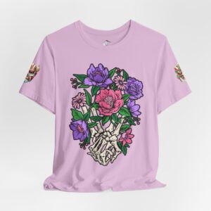 Floral Skull Tee — Rose & Skeleton Graphic T-Shirt - Image 21