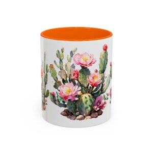 Cactus Blossom Accent Coffee Mug — Floral Prickly Pear Design (11/15oz) - Image 33