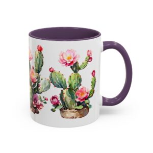 Cactus Blossom Accent Coffee Mug — Floral Prickly Pear Design (11/15oz) - Image 54