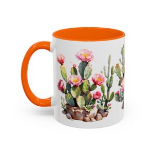 Cactus Blossom Accent Coffee Mug — Floral Prickly Pear Design (11/15oz) - Image 35