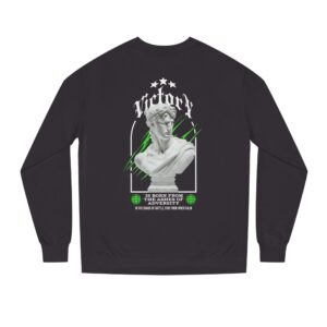 Vaporwave Statue Crewneck Sweatshirt — "Brave" Graphic Streetwear - Image 3