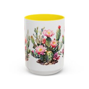 Cactus Blossom Accent Coffee Mug — Floral Prickly Pear Design (11/15oz) - Image 45