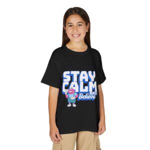 Stay Calm and Believe Youth T‑Shirt — 'Be The Calm' Positive Kids Tee - Image 10