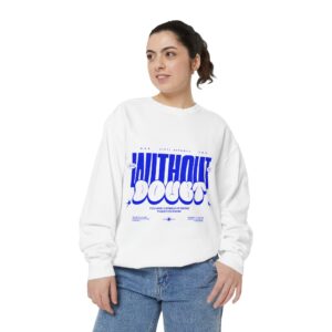 Sweatshirt — "Without Doubt" Graphic Crewneck (Better to Keep Quiet Than Talk Nonsense) - Image 5