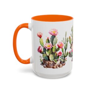 Cactus Blossom Accent Coffee Mug — Floral Prickly Pear Design (11/15oz) - Image 43