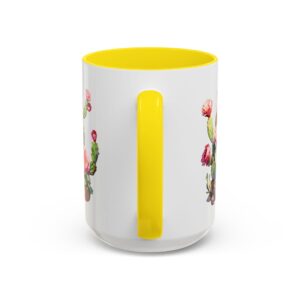 Cactus Blossom Accent Coffee Mug — Floral Prickly Pear Design (11/15oz) - Image 48